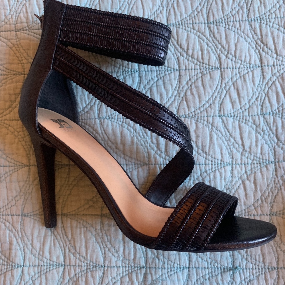 Joe's Jeans  Black Ankle Strap High Heel Size 9